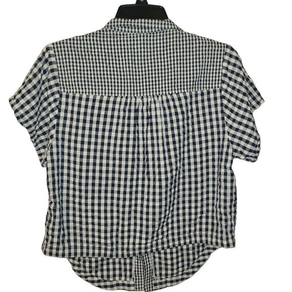 Maeve Anthropologie Gingham button down Top size 4 - Picture 2 of 7